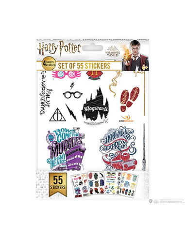 Set di 55 adesivi di Harry Potter