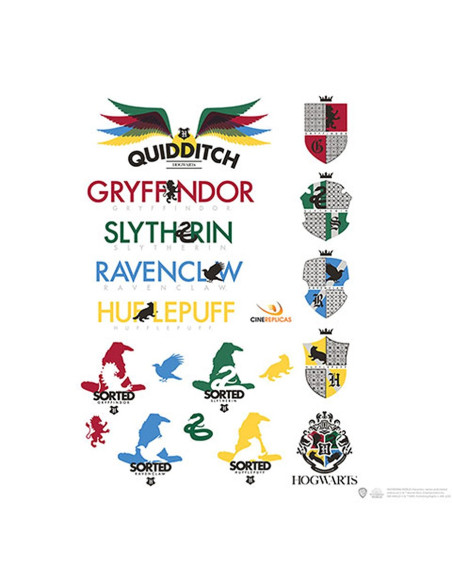 Set di 55 adesivi di Harry Potter