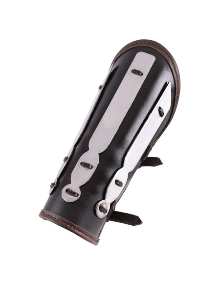 Bracciale in pelle rinforzata in metallo