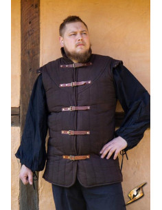 Gambeson da guerriero medievale senza maniche, colore...