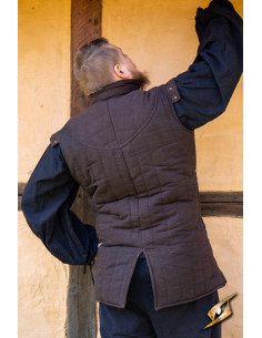 Gambeson da guerriero medievale senza maniche, colore... 2
