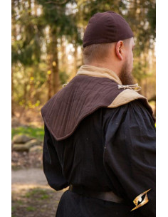 Gorgiera medievale imbottita, marrone-marrone chiaro 2