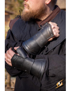 Guanti da scout medievali, finitura nera