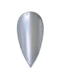 Scudo medievale a mandorla liscia