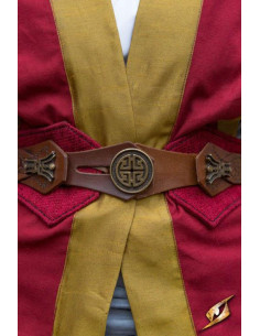 Cintura Samurai giapponese Beruto, rossa e marrone