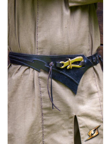 Cintura in pelle degli Elfi Oscuri, nera