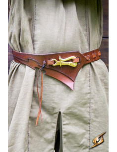 Cintura in pelle Dark Elf, marrone