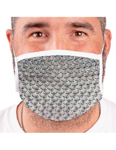Maschera medievale riutilizzabile in cotta di maglia (per...