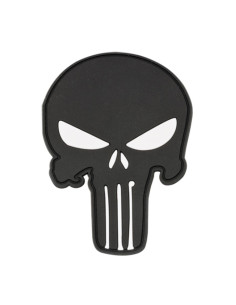 Patch Teschio nero con velcro (6,6x9 cm.)