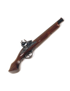 Pistola bresciana a pietra focaia XVII secolo 39 cm.