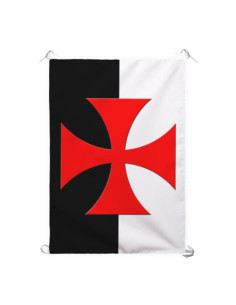 Stendardo Paté Croce Templare Bicolore (70x100 cm.)