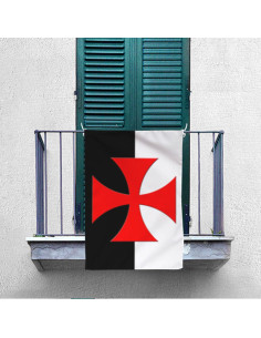 Stendardo Paté Croce Templare Bicolore (70x100 cm.) 2