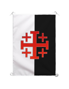 Stendardo con Croce Santo Sepolcro Ordine di Gerusalemme (70x100 cm.)