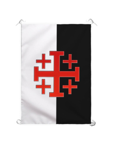 Stendardo con Croce Santo Sepolcro Ordine di Gerusalemme (70x100 cm.)