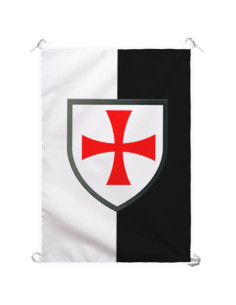 Stendardo Bicolore con Croce Paté Cavalieri Templari (70x100 cm.)