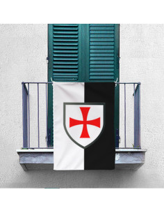 Stendardo Bicolore con Croce Paté Cavalieri Templari... 2