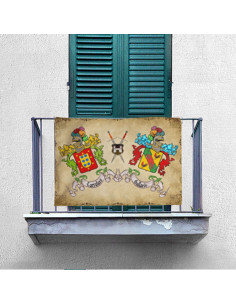 Stendardo Medievale 2 Cognomi Personalizzati (70x100 cm.) 2