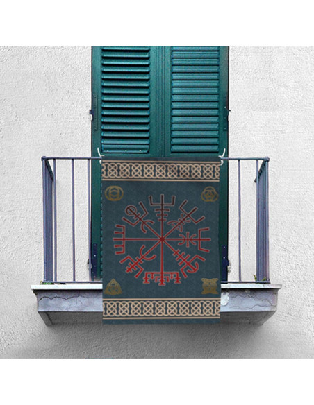 Stendardo simbolo Vegvisir Viking...