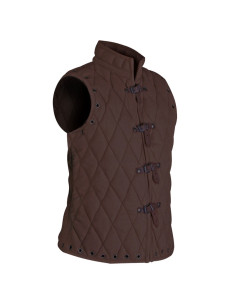 Gilet trapuntato Arthur senza maniche marrone