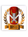 Legioni romane SPQR sottobicchiere in legno, 9 cm.
