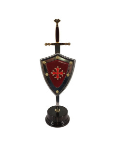 Set Croce dei Catari, tagliacarte con scudo e supporto