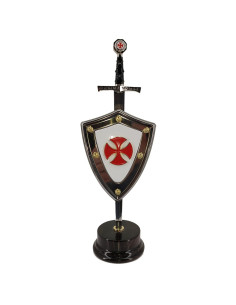 Set Crociati, tagliacarte con scudo e supporto