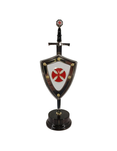 Set Crociati, tagliacarte con scudo e...