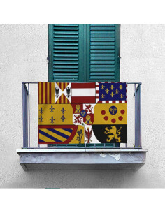 Stendardo Medievale Casa dei Borboni, paesaggio (100x70 cm.) 2