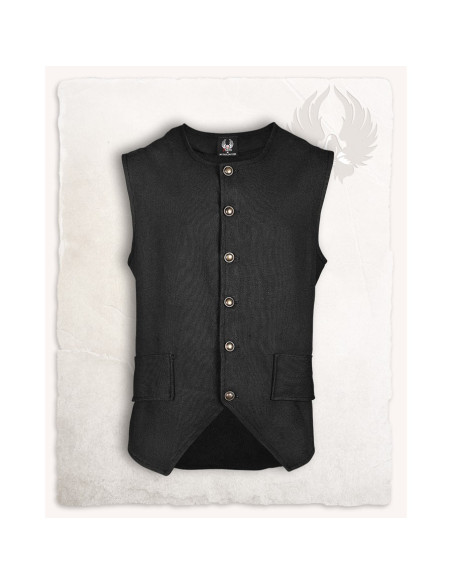 Gilet da pirata Fletcher nero
