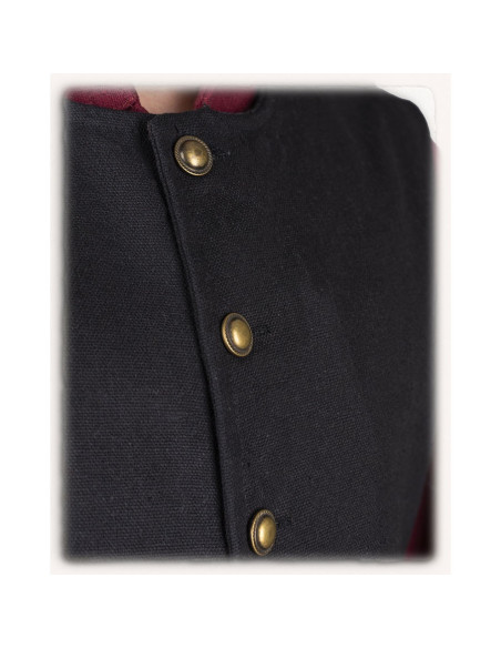 Gilet da pirata Fletcher nero