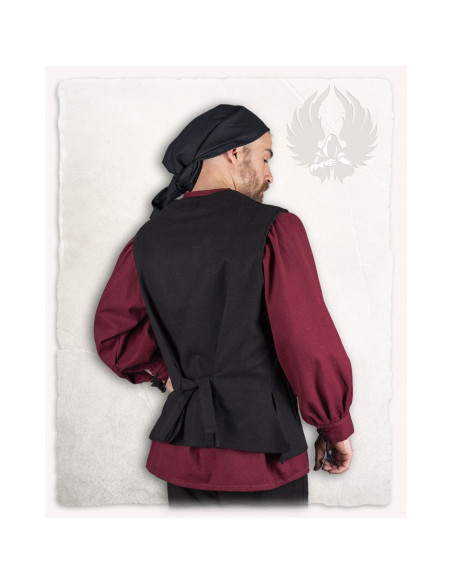 Gilet da pirata Fletcher nero