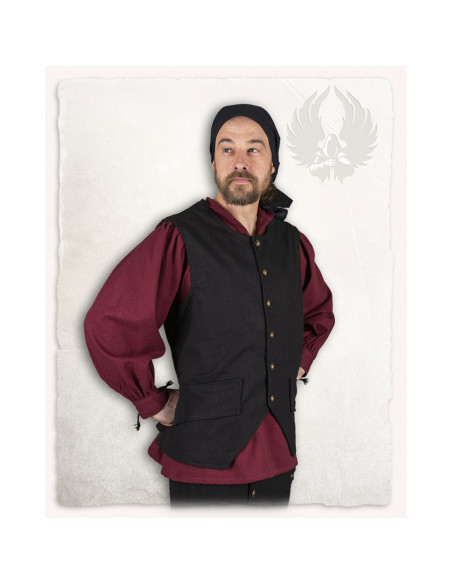 Gilet da pirata Fletcher nero