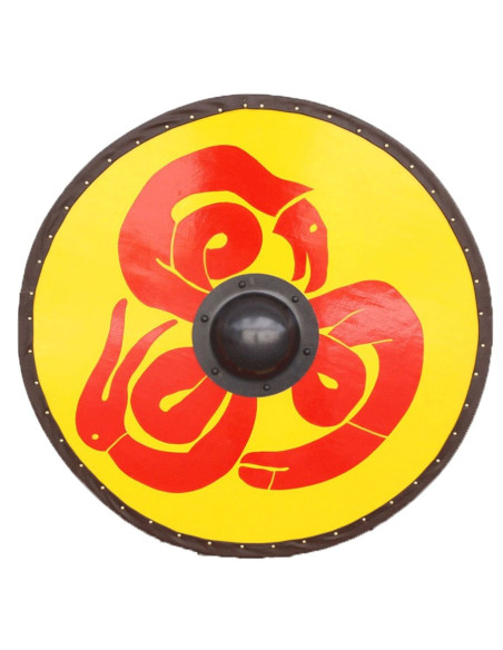 Scudo vichingo serpente tribale di...