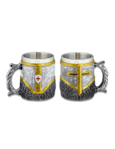 Tazza templare in cotta di maglia