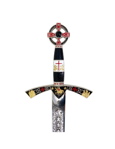 Spada Templare decorata in argento
