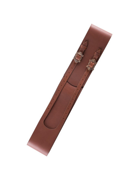 Cintura pirata in pelle con due fibbie