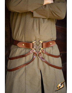 Cintura Elven Fantastic in pelle marrone