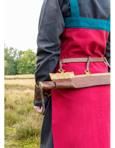 Abito grembiule rosso vichingo Hilja...