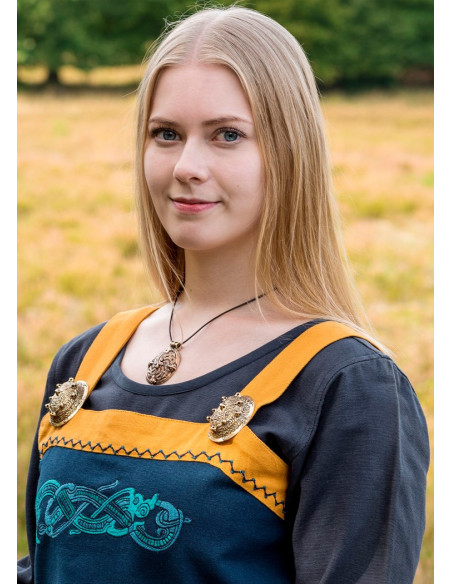 Abito grembiule blu Viking Hilja con...