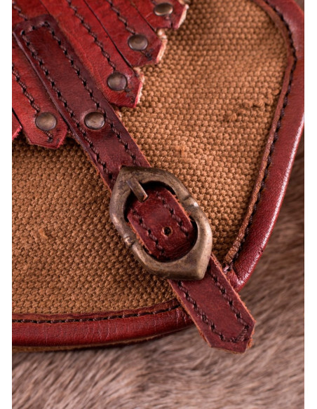 Borsa vichinga in tela e pelle