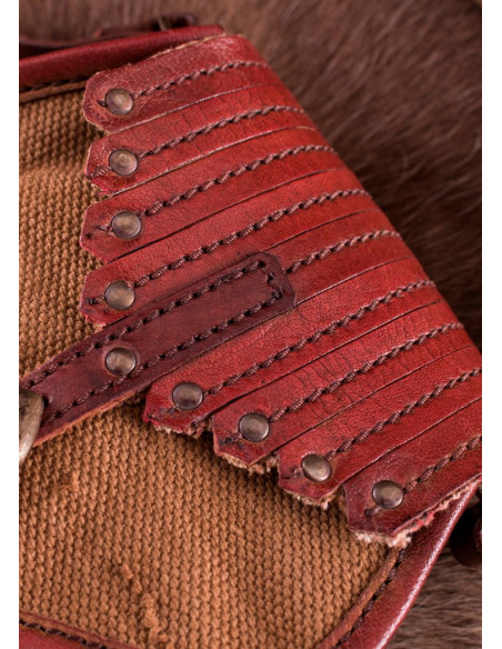 Borsa vichinga in tela e pelle