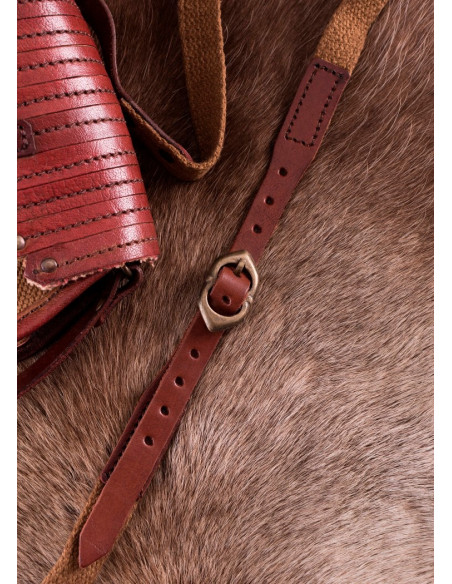 Borsa vichinga in tela e pelle