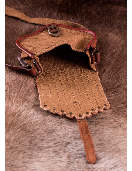 Borsa vichinga in tela e pelle