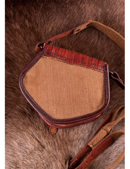 Borsa vichinga in tela e pelle