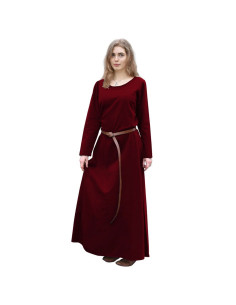 Abito lungo vichingo Afra, rosso vino