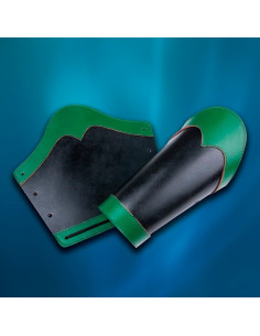 Bracciali da cacciatore medievali, nero-verde