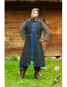 Gambeson imbottito in dastan colore blu-nero