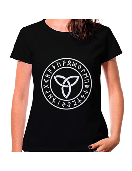 T-shirt nera Trisqueta Celtic da...