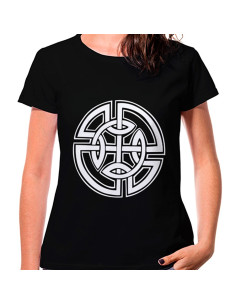 Celtic Knots T-shirt donna nera, manica corta