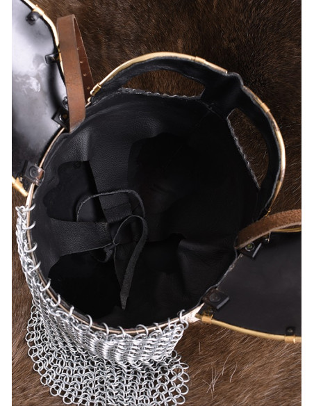 Elmo medievale Beowulf con visiera